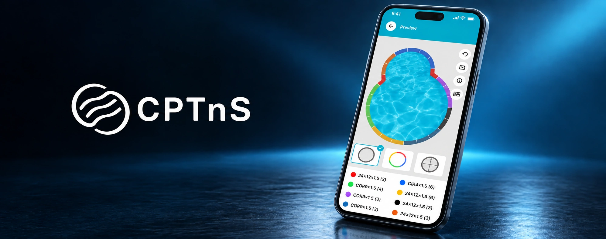 CPTNS pool planning app product presentation