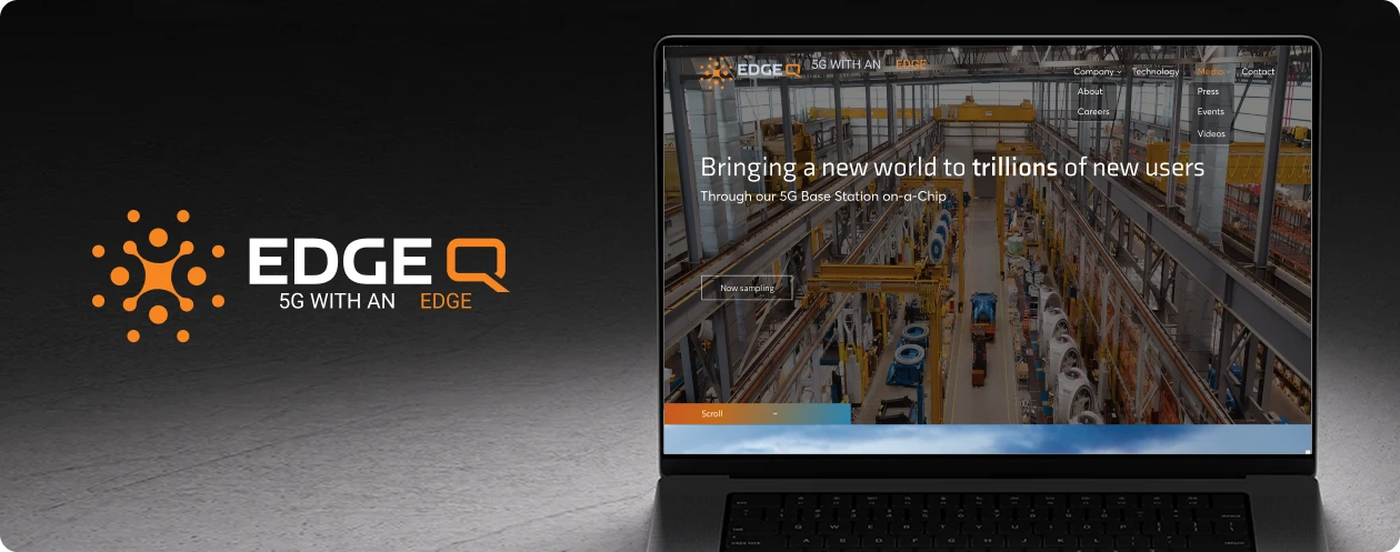 EdgeQ website design across desktop and mobile displays